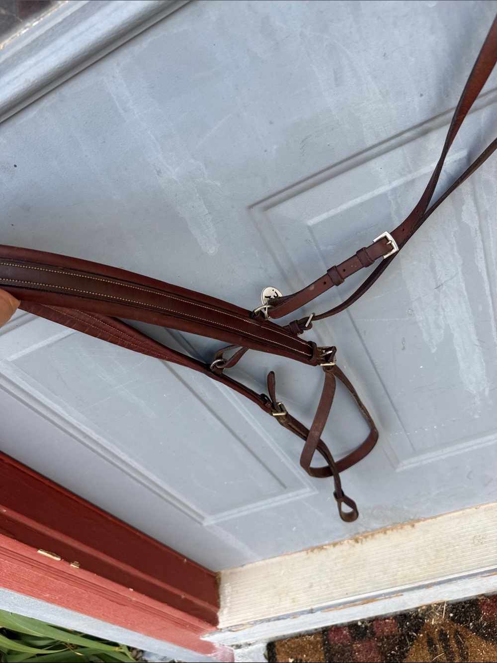 English breast collar brown leather - Picture 5 of 9